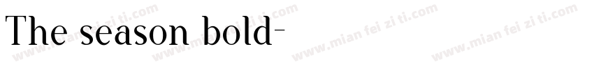 The season bold字体转换